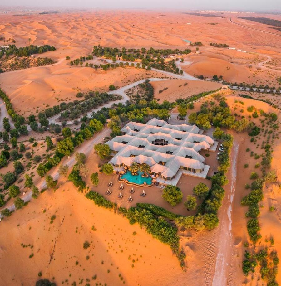 Telal Resort Al Ain Buitenkant foto Aerial view of Al Maha Desert Resort
