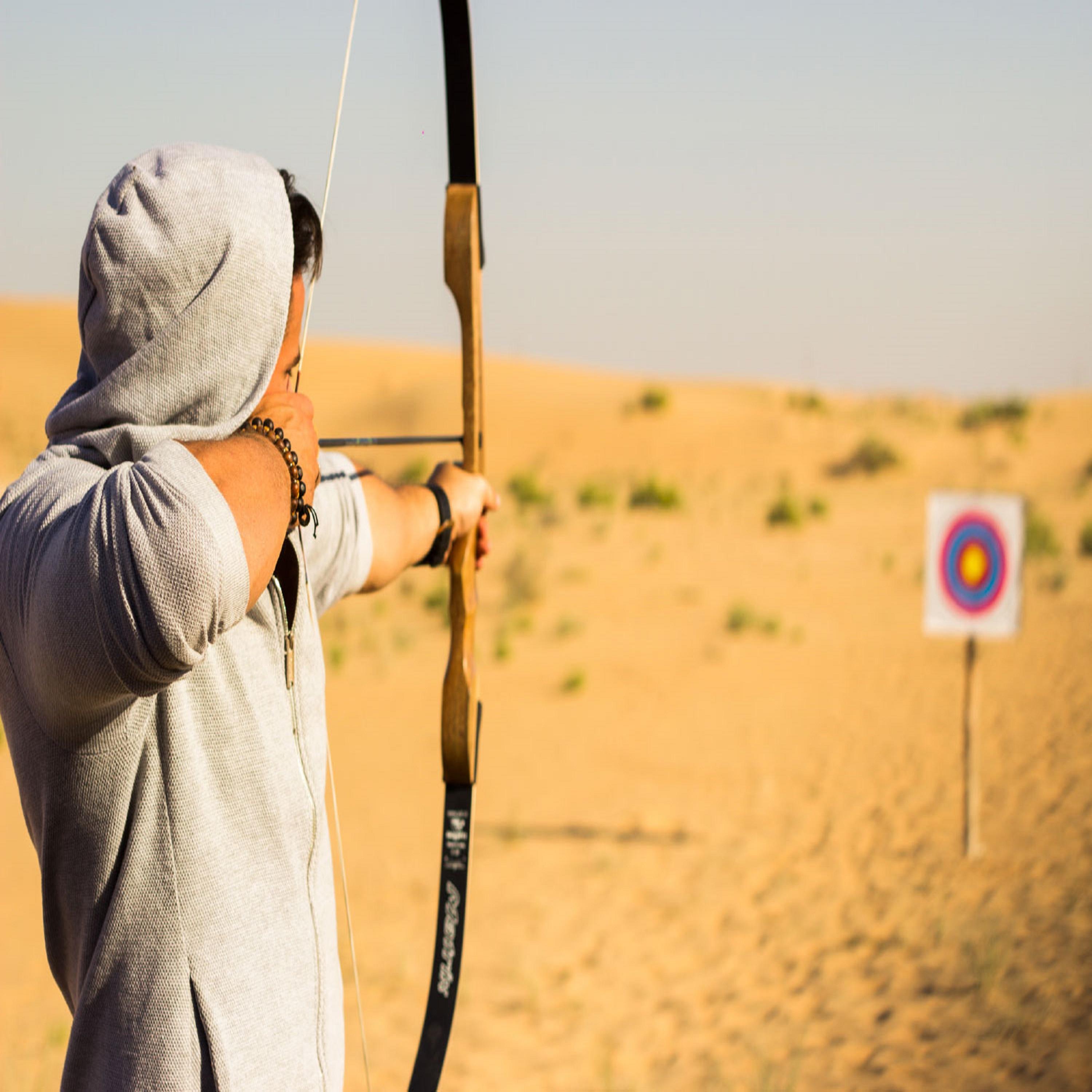 Telal Resort Al Ain Buitenkant foto Archery in the desert